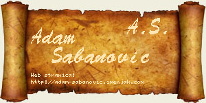 Adam Šabanović vizit kartica